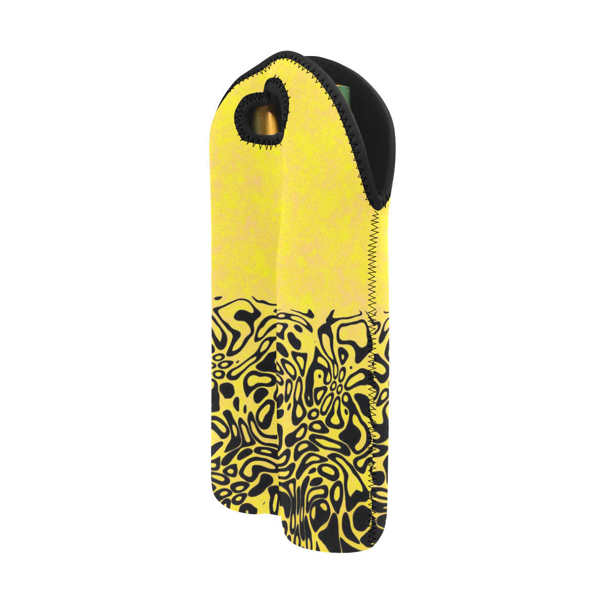Modern PaperPrint yellow by JamColors 2-Bottle Neoprene Wine Bag