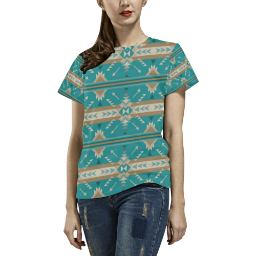 Southwest All Over Print T-Shirt for Women (USA Size) (Model T40)