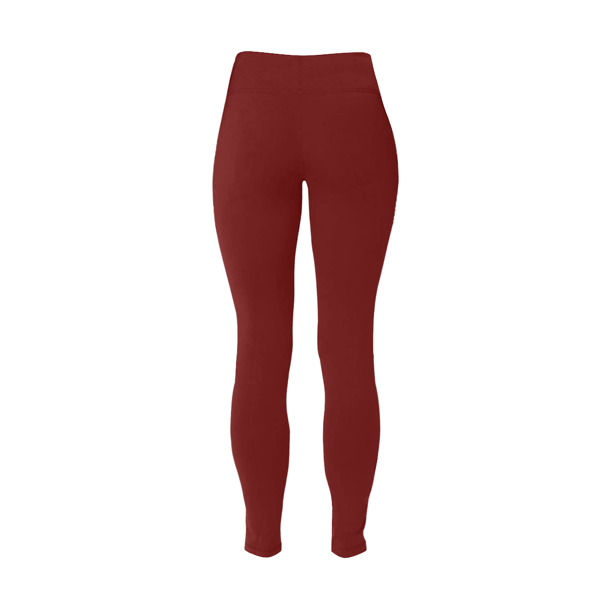 color blood red Women's Plus Size High Waist Leggings (Model L44)