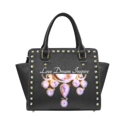 Amethyst Luster #LoveDreamInspireCo Rivet Shoulder Handbag (Model 1645)