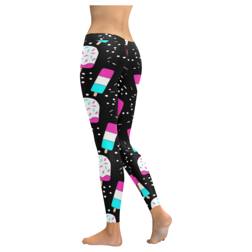 ice candy Women's Low Rise Leggings (Invisible Stitch) (Model L05)