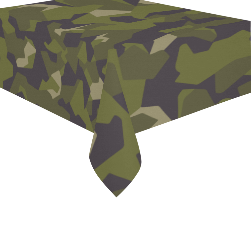 Swedish M90 woodland camouflage Cotton Linen Tablecloth 60" x 90"