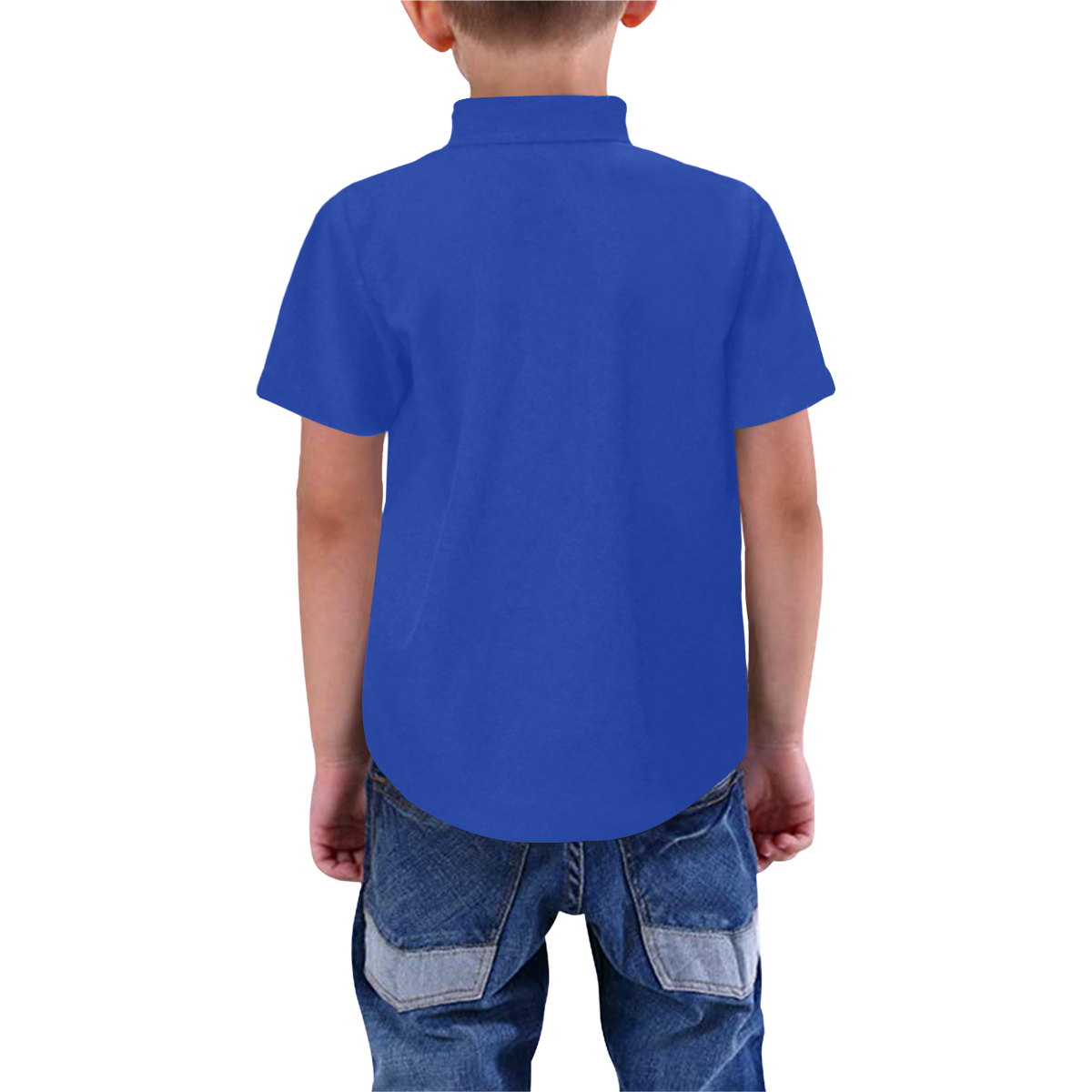 color Egyptian blue Boys' All Over Print Short Sleeve Shirt (Model T59)