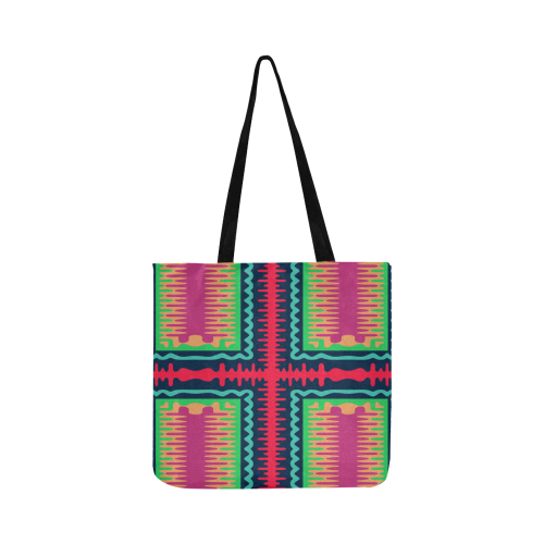 Waves in retro colors Reusable Shopping Bag Model 1660 (Two sides)