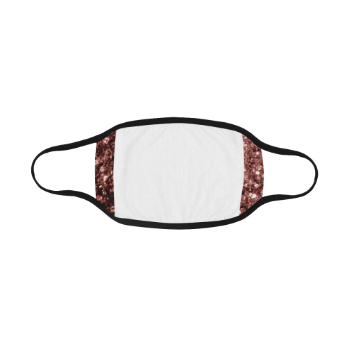 Beautiful Glam Brown Red Marsala Glitter sparkles Mouth Mask