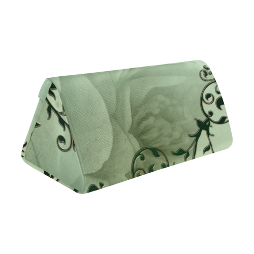 Wonderful flowers, soft green colors Custom Foldable Glasses Case