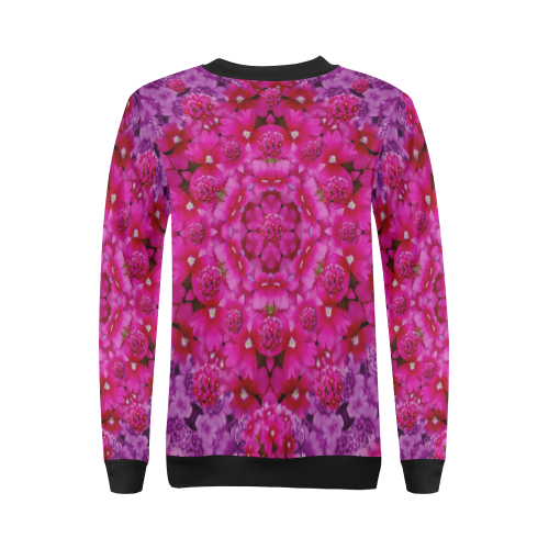 flower suprise to love and enjoy All Over Print Crewneck Sweatshirt for Women (Model H18)