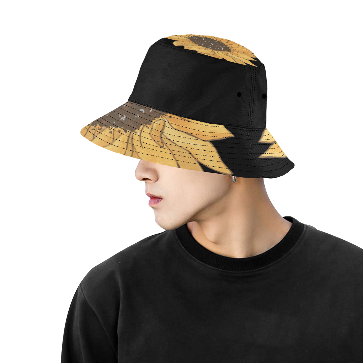 LG Sunflower All Over Print Bucket Hat for Men