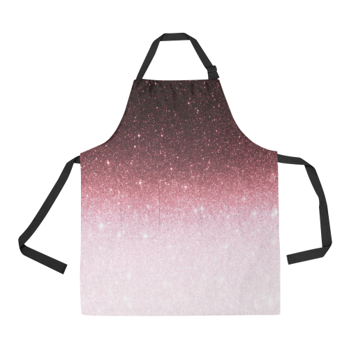 rose gold Glitter gradient All Over Print Apron