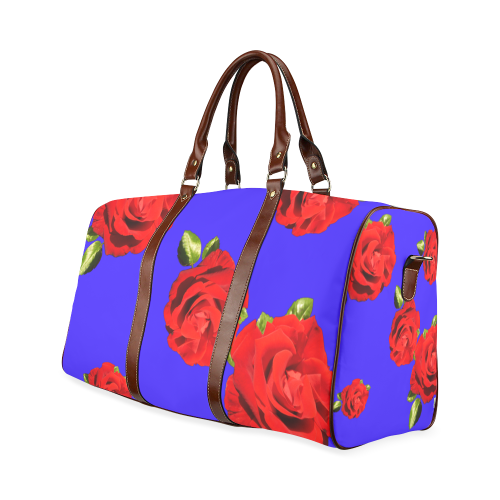 Fairlings Delight's Floral Luxury Collection- Red Rose Waterproof Travel Bag/Large 53086g12 Waterproof Travel Bag/Large (Model 1639)