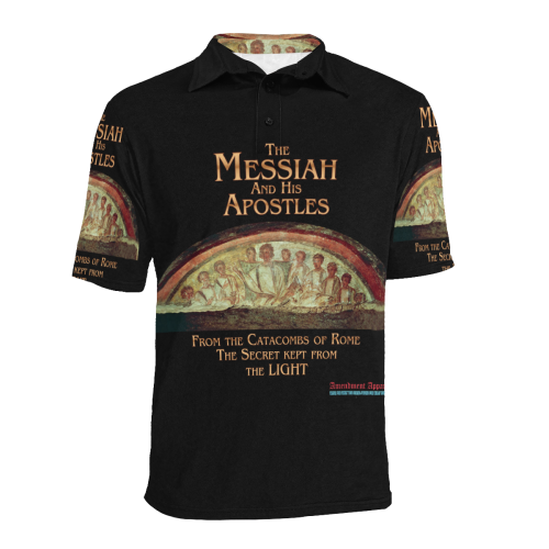 MessiahDesign-in-Eng Men's All Over Print Polo Shirt (Model T55)