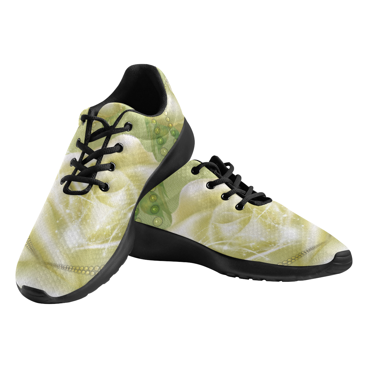 Beautiful soft green roses Men's Athletic Shoes (Model 0200)