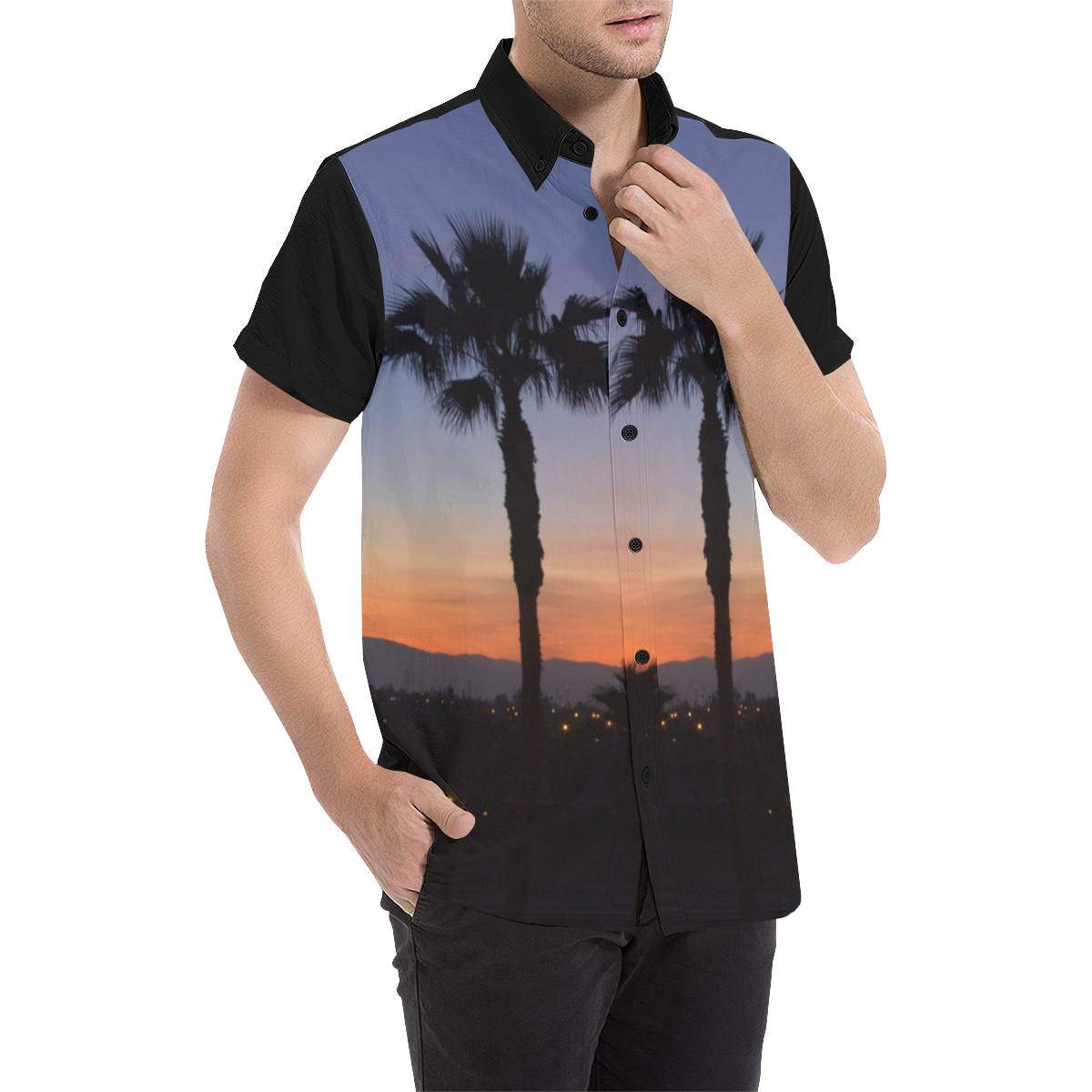 California Dreamin' Men's All Over Print Short Sleeve Shirt (Model T53)