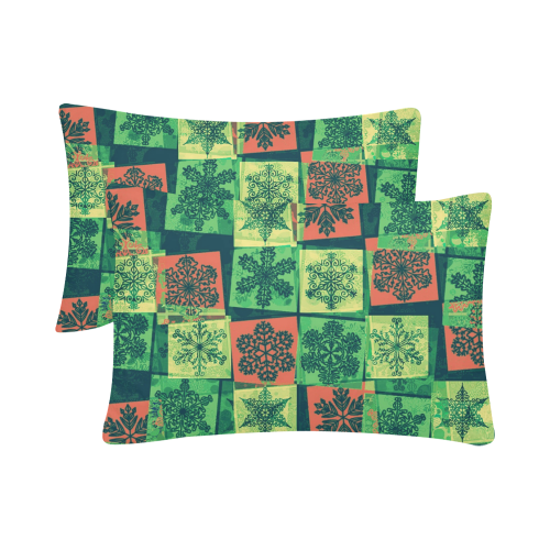abstract snowflake squares Custom Pillow Case 20"x 30" (One Side) (Set of 2)