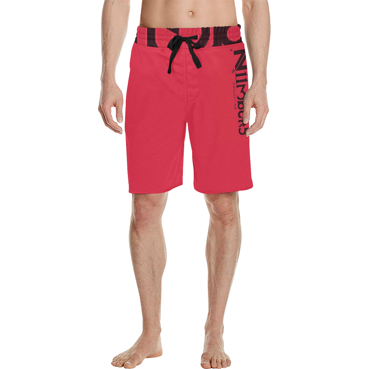 NUMBERS Collection Ruby Red 2 Men's All Over Print Casual Shorts (Model L23)