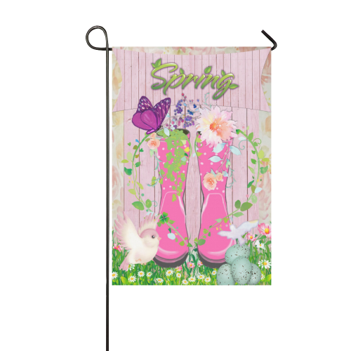 Spring Floral Garden Flag 12‘’x18‘’（Without Flagpole）