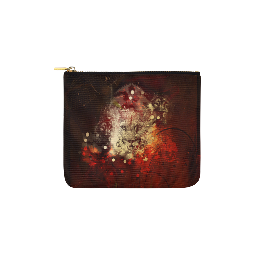 Colorful lion Carry-All Pouch 6''x5''