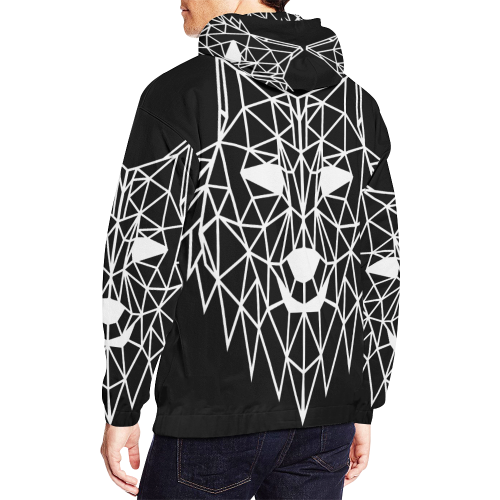 Wolffiverr All Over Print Hoodie for Men/Large Size (USA Size) (Model H13)