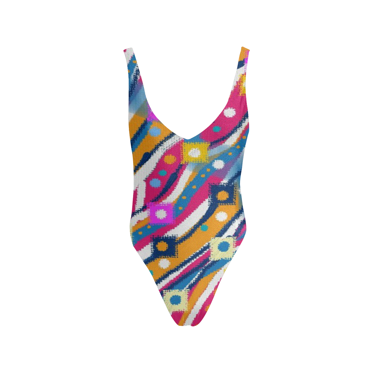 CONFETTI NIGHTS 8 Sexy Low Back One-Piece Swimsuit (Model S09)