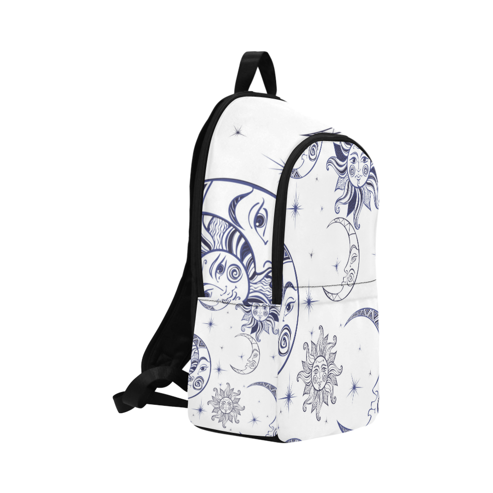 moon and stars Fabric Backpack for Adult (Model 1659)