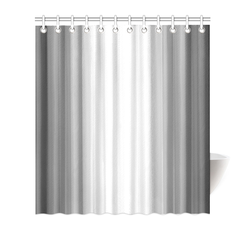 Black, grey, white multicolored stripes Shower Curtain 66"x72"