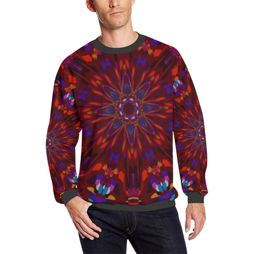 Blossom All Over Print Crewneck Sweatshirt for Men (Model H18)