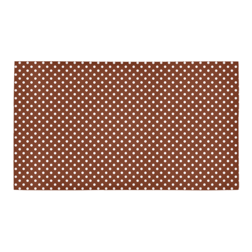 Brown polka dots Bath Rug 16''x 28''