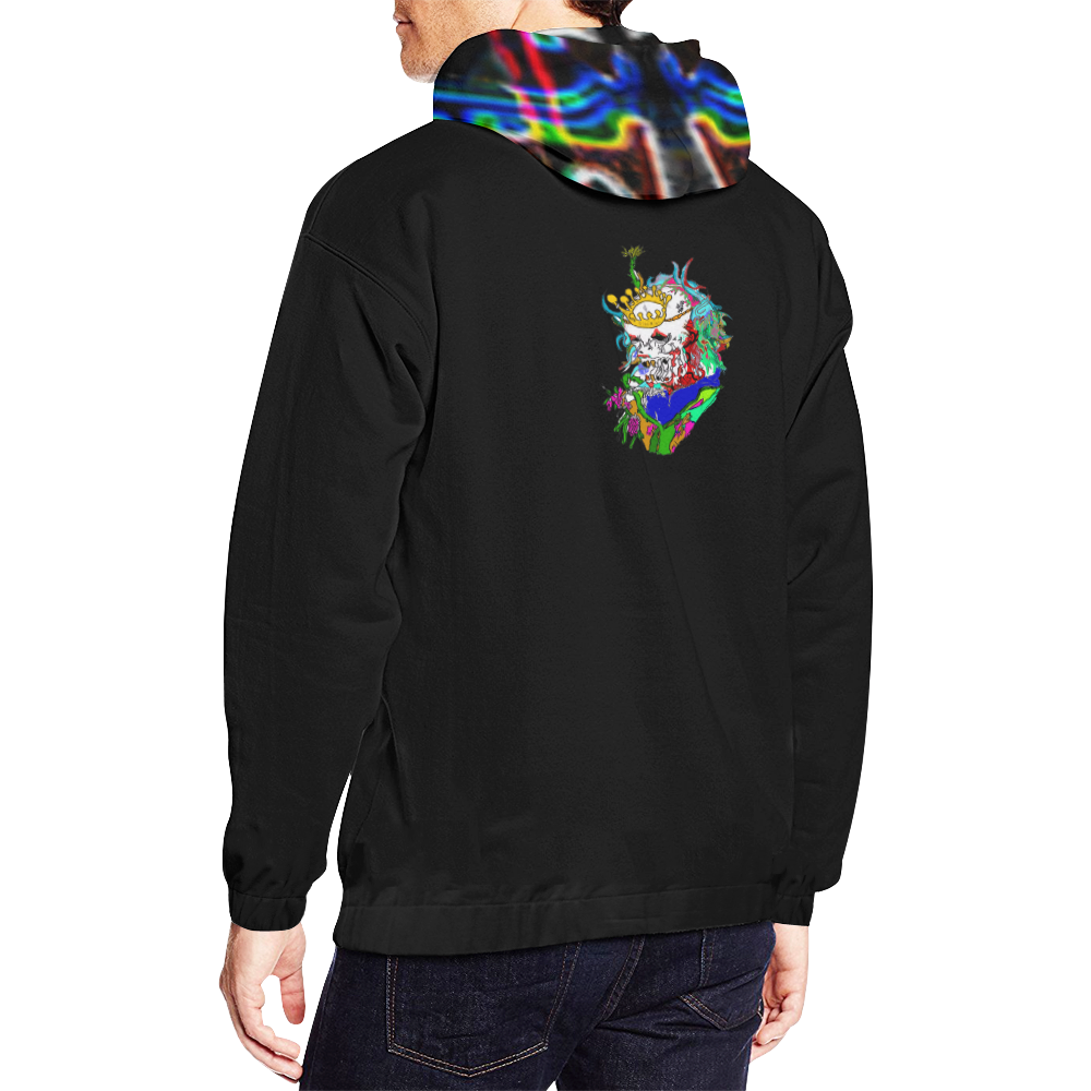 Dionixinc Seal Hoodie -Black All Over Print Hoodie for Men (USA Size) (Model H13)