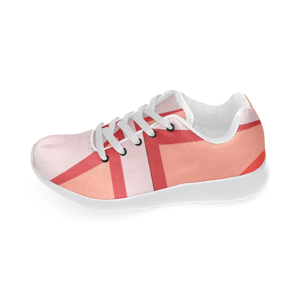 Shades of Red Patchwork Women’s Running Shoes (Model 020)