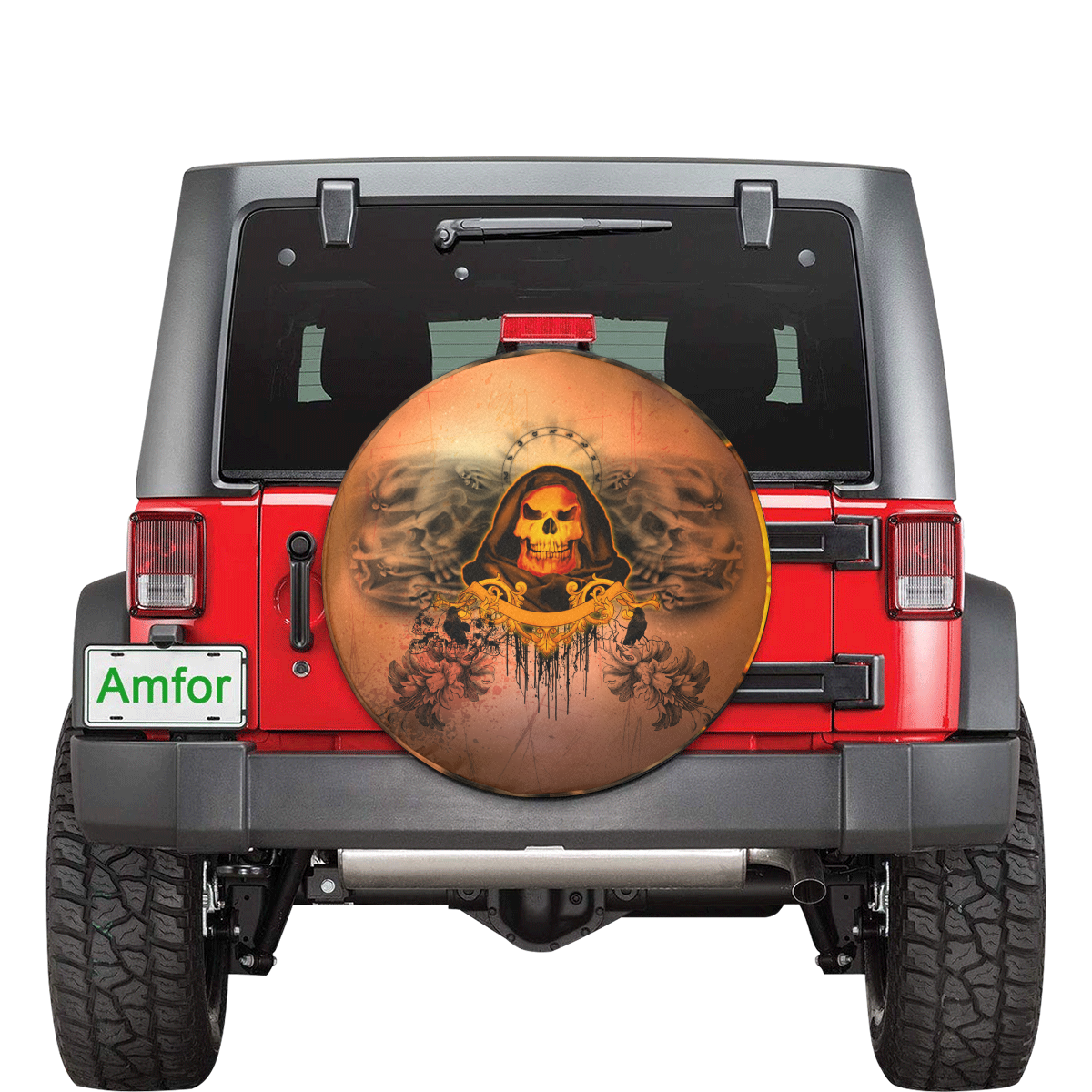 The skulls 30 Inch Spare Tire Cover