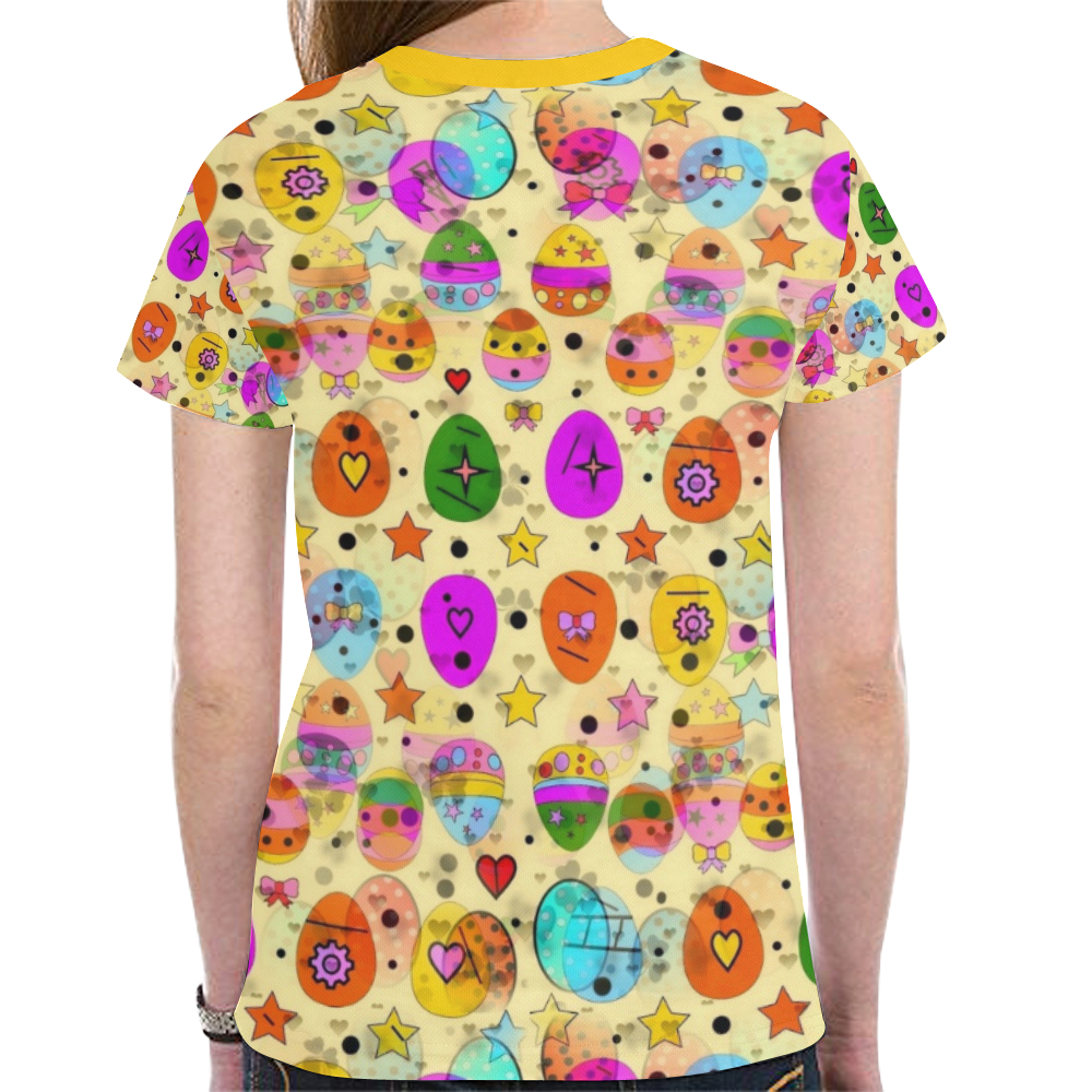 Eggcellent Popart by Nico Bielow New All Over Print T-shirt for Women (Model T45)