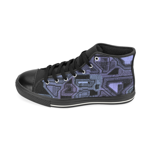 On the Grid High Top Canvas Shoes for Kid (Model 017)