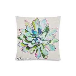 CACTI with Pink tipped leaves Custom Zippered Pillow Case 20"x20"(One Side)