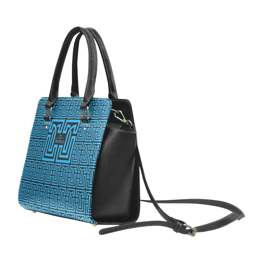 Main Product Blue Classic Shoulder Handbag (Model 1653)