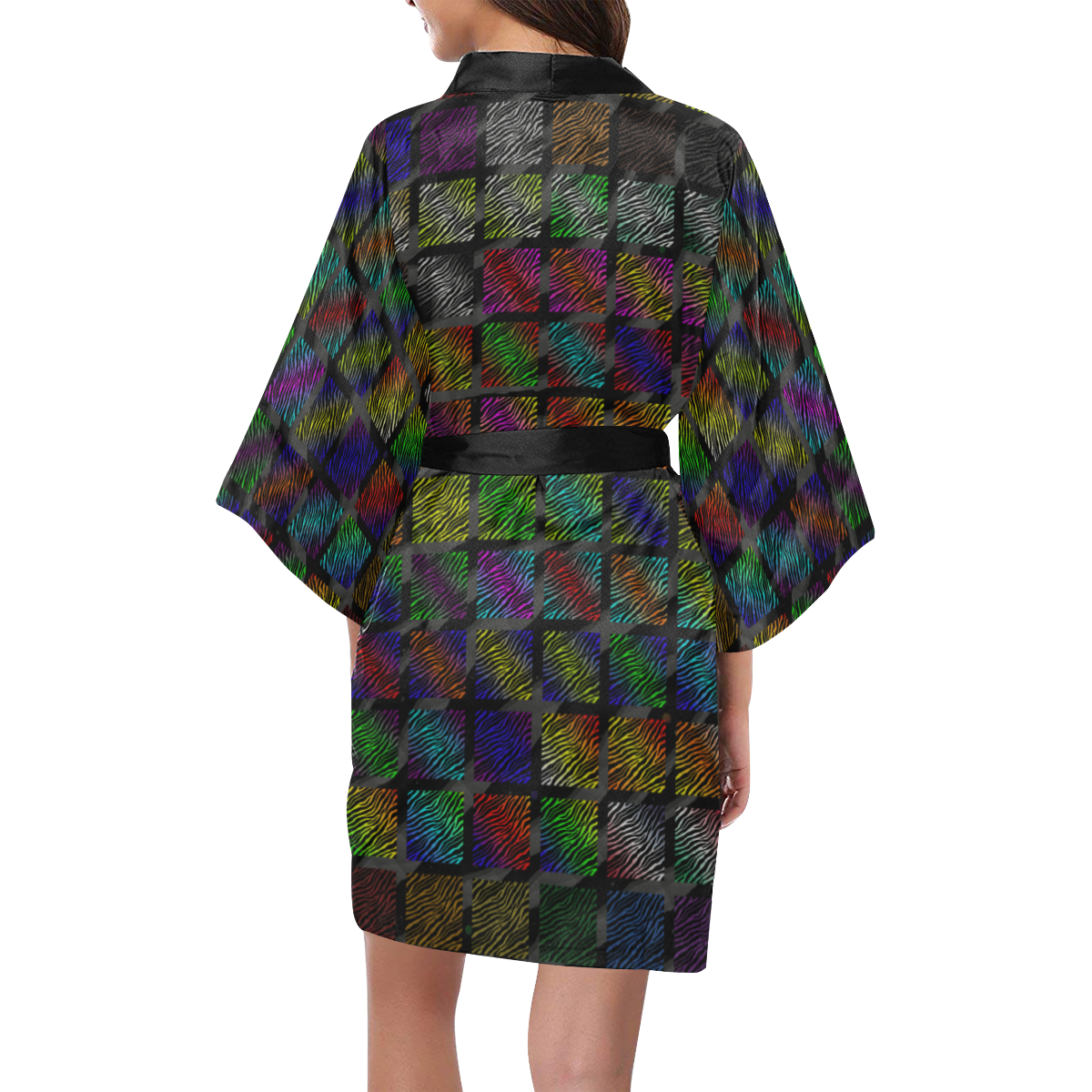 Ripped SpaceTime Stripes Collection Kimono Robe