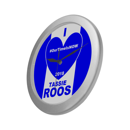 TASSIE ROOS Silver Color Wall Clock