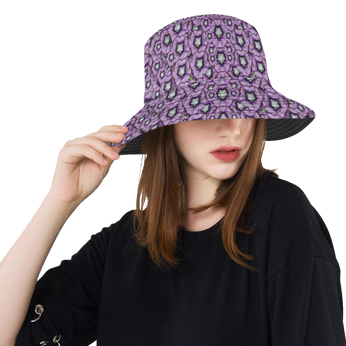 ornate forest of climbing flowers All Over Print Bucket Hat