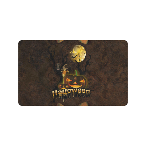 Halloween pumpkin Doormat 30"x18" (Black Base)