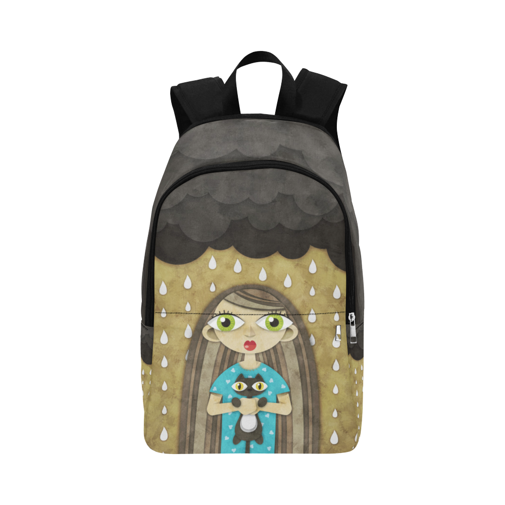 We Love Rain Fabric Backpack for Adult (Model 1659)
