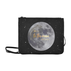 TO THE MOON AND BACK Slim Clutch Bag (Model 1668)