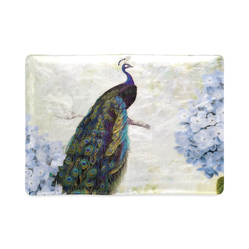 blue peacock and hydrangea Custom NoteBook A5