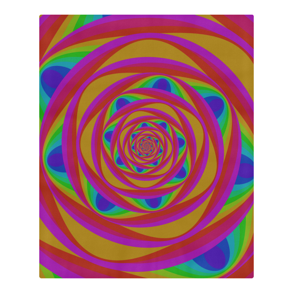 Spiral rainbow 3-Piece Bedding Set