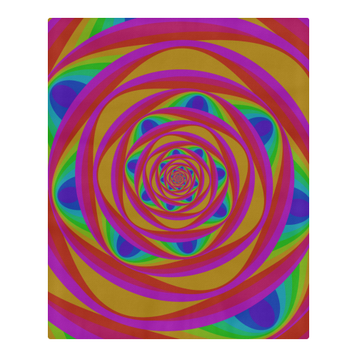 Spiral rainbow 3-Piece Bedding Set