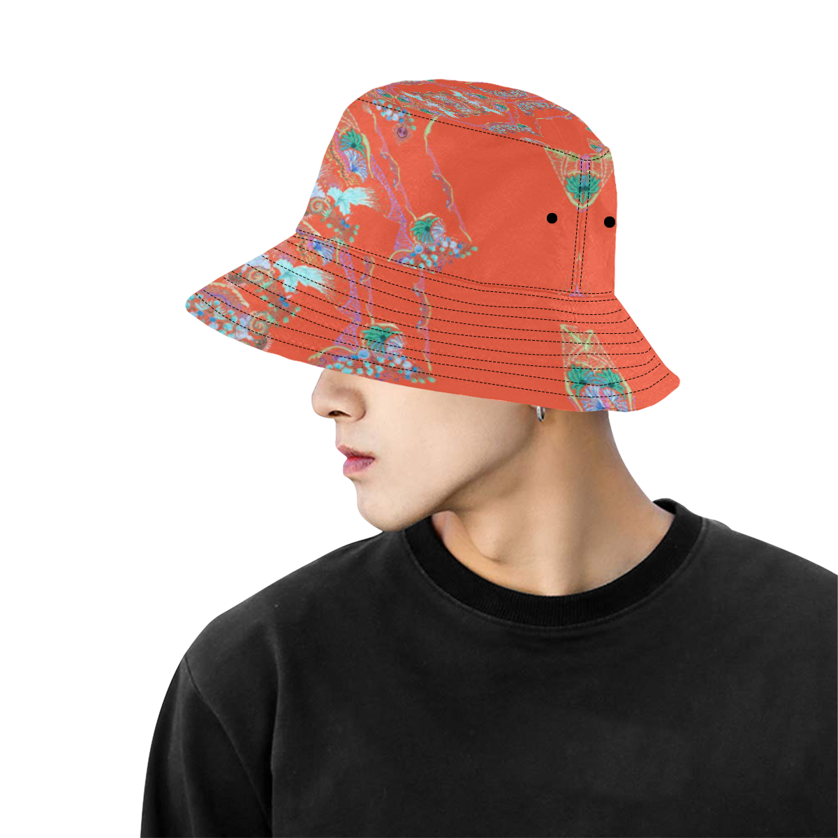 red nature All Over Print Bucket Hat for Men