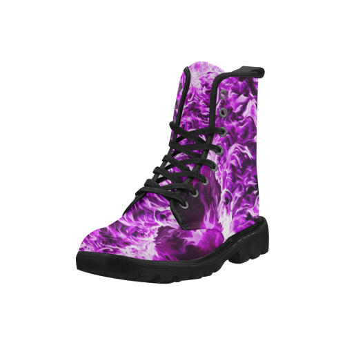 Violet Flame Purple Gothic Raver Martin Boots for Men (Black) (Model 1203H)