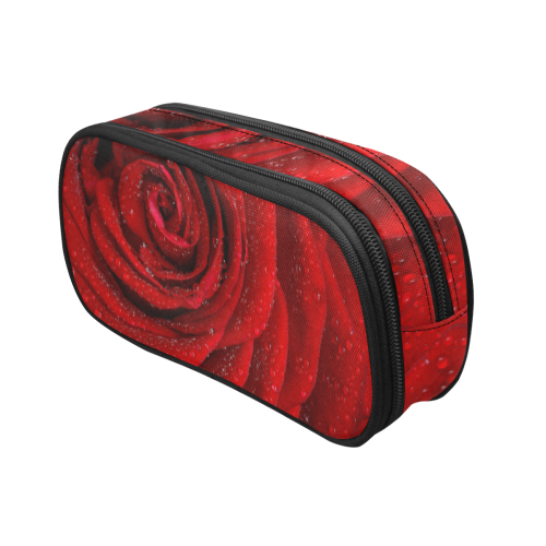 Red rosa Pencil Pouch/Large (Model 1680)