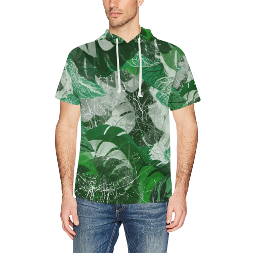 Tropicalia All Over Print Short Sleeve Hoodie for Men (Model H32)