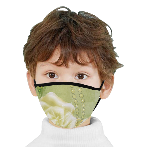 Beautiful soft green roses Mouth Mask (60 Filters Included) (Non-medical Products)