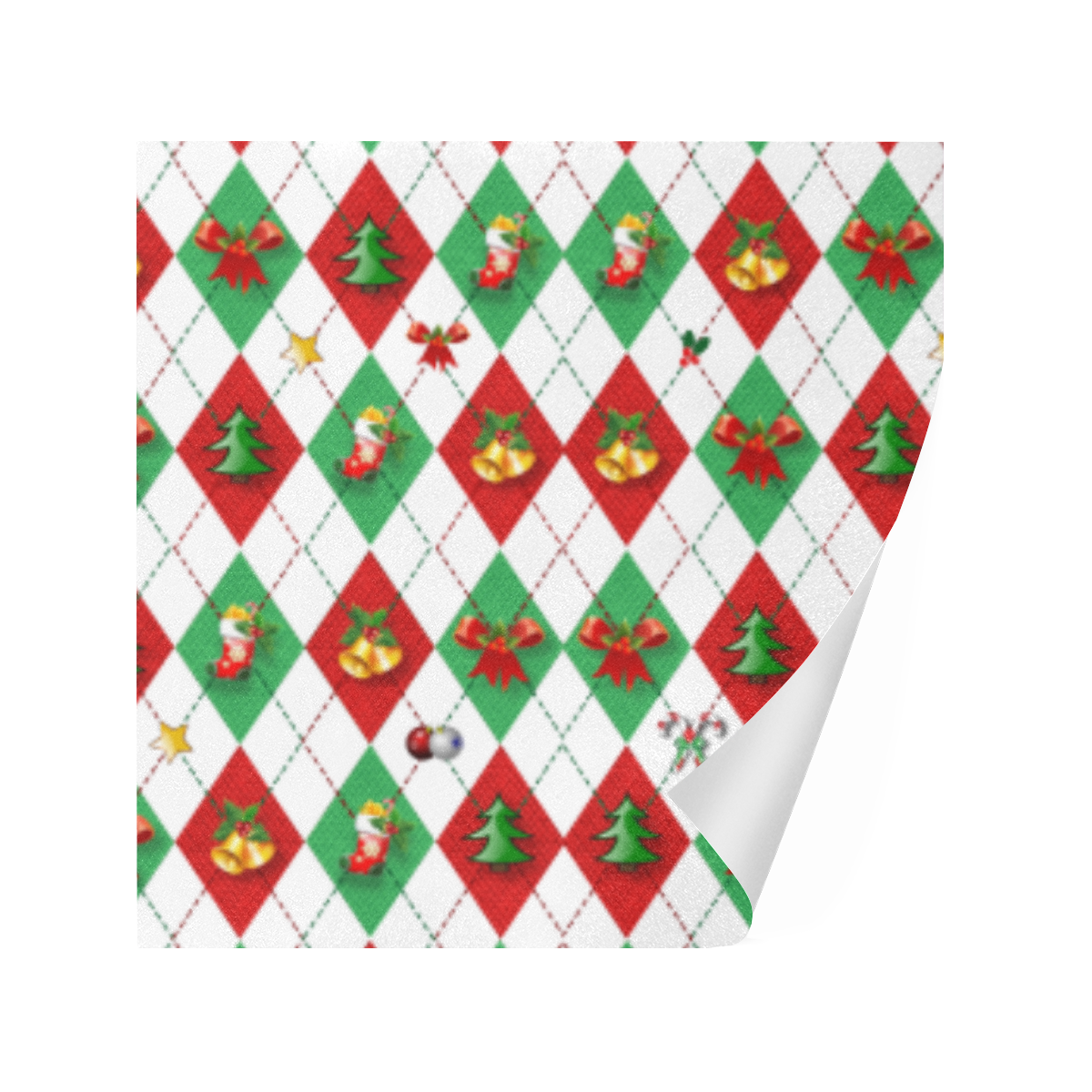 Christmas Argyle Pattern Gift Wrapping Paper 58"x 23" (3 Rolls)