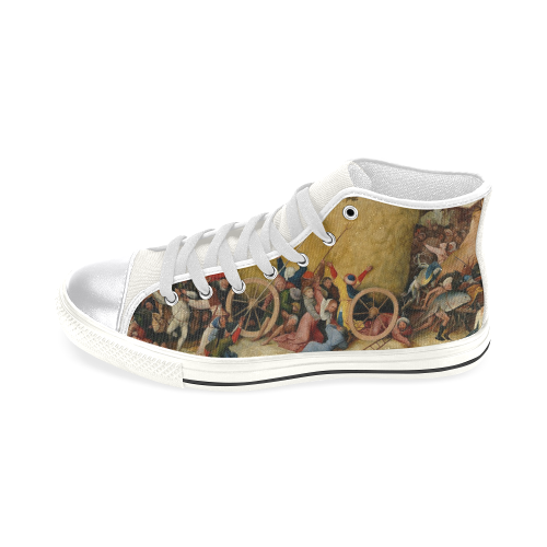 Hieronymus Bosch-The Haywain Triptych 2 Women's Classic High Top Canvas Shoes (Model 017)